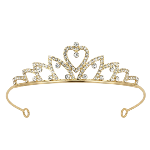 Tiara Diadema De Metal Con Strass Corona 9907