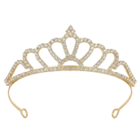 Tiara Diadema De Metal Con Strass Corona 9907 - tienda online