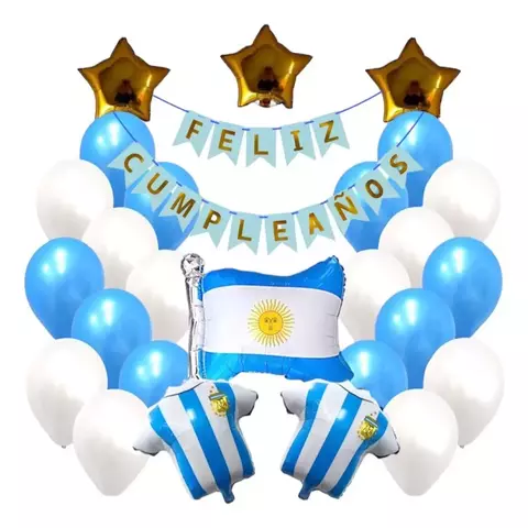 Set de globos Selecicion Argentina 27pcs