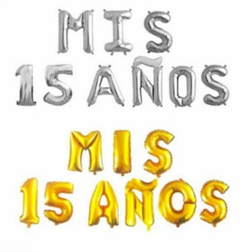 Frase Mis 15 Años Globos Metalizado 16''