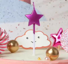 Velas de estrella metalizadas x5u - tienda online