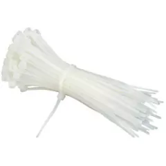 Precintos Pvc Nylon Plasticos Varias Medidas Color Blanco y Negro x100u - comprar online