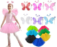 Set Mariposa 4 piezas Tutu + Vincha + Alas + Varita