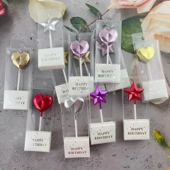 Vela De Corazon y Estrella Metalizadas x Unidad en internet