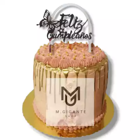 Topper Feliz Cumpleaños Para Torta x Unidad