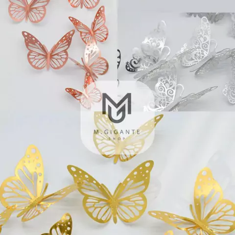 Mariposa Decorativa Efecto 3d Adhesivo Deco Hogar 6 Piezas - comprar online