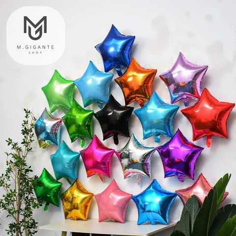 Globo Estrella Metalizada 23Cm 10" x 10 Unidad - comprar online