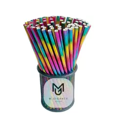 Sorbetes Bombilla De Poli Papel, Color Iridiscente Lisox25u - M-GIGANTE