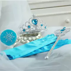 Set De Trenza Con Corona Y Varita Princesa Con Guante en internet