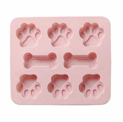 Molde De Silicona Para Bombom Chocolate x6 Patitas + 2 Huesitos