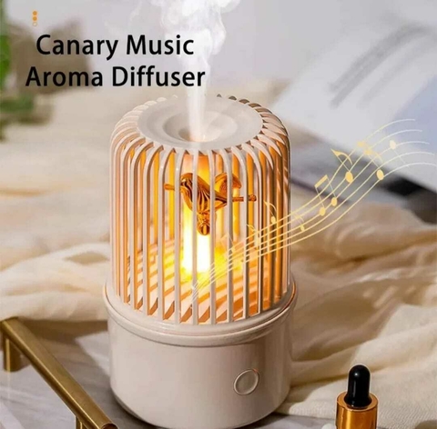 Difusor De Aromas Jaula Con Música De Pajaritos Luz La-0635