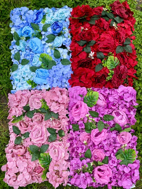 Panel De Flores Artificiales 40x60 Jardin Vertical XU 905