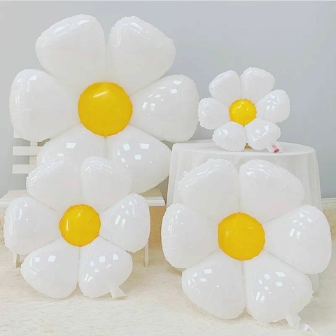 Globos Margaritas Flores Primavera Deco Fiesta 70cm X3u - comprar online