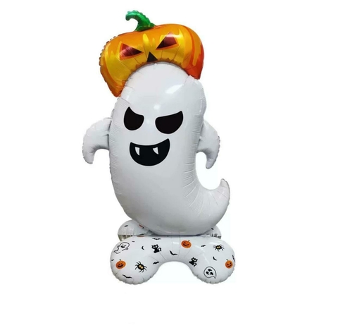 Globo Figura Halloween Fantasma Calabaza C/base 91*155cm