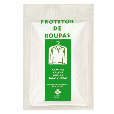 Protetor para Camisas, Blusas e Calças 58x70 cm Kit 6 unidades