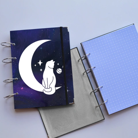 Caderno Argolado Gato na Lua - comprar online