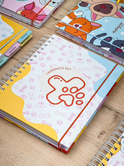 Caderneta PET A5 Vacinação e Cuidados Cães e Gatos Wire-o