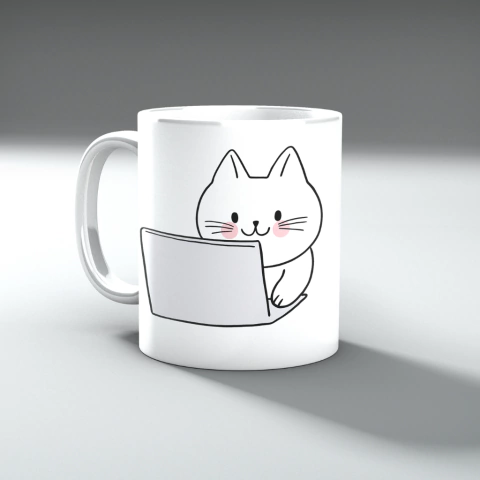 Caneca Gatinho Programador - comprar online