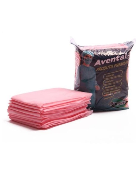 Avental Rosa Bebê Protdesc TNT 20gm2 com 10 unidades