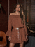 Vestido Lidia Marrom Amb - Estação Store - Moda Feminina Elegante e Moderna  | Compre Agora e Arrase!