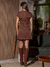 Vestido Angela Curto Marrom Amb - Estação Store - Moda Feminina Elegante e Moderna  | Compre Agora e Arrase!