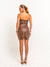 Vestido Antonella Couro Eco Marrom Amb - loja online