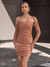 Vestido Beatriz Drapeado Mocha - comprar online