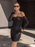 Vestido Beatriz Drapeado Preto - comprar online
