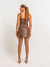 Shorts Saia Natalia Couro Eco Marrom Amb - loja online