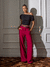 Calça Aurora Alfaiataria Vinho Amb - comprar online