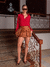 Shorts Saia Maria Couro Marrom - comprar online