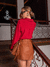 Shorts Saia Maria Couro Marrom - Estação Store - Moda Feminina Elegante e Moderna  | Compre Agora e Arrase!