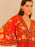 Vestido Curto Borboleta Em Flor Vermelho Farm na internet