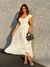 Vestido Katia Off E Preto Com Broche