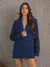 Blazer Kety Azul Risca De Giz - comprar online