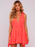 Vestido Bali Fluido Curto Coral