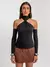 Blusa Larissa Preto M/Longa Amb - loja online