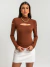 Blusa Isadora Marrom M/Longa Amb - Estação Store - Moda Feminina Elegante e Moderna  | Compre Agora e Arrase!