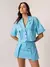 Camisa Azul Bella Cropped Utilitaria Amb