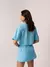 Camisa Azul Bella Cropped Utilitaria Amb na internet