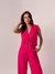 Colete Pink Sonia Alfaiataria Com Cinto Amb