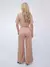 Conjunto Elizabeth Blusa Cropped E Calca Camel - comprar online