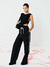 Calça Joana Preta Listrada Com Laço Colcci - comprar online