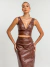 Cropped Mariza Marrom Couro Eco Amb