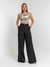 Calça Valentina Pantalona High Preto Amb - comprar online