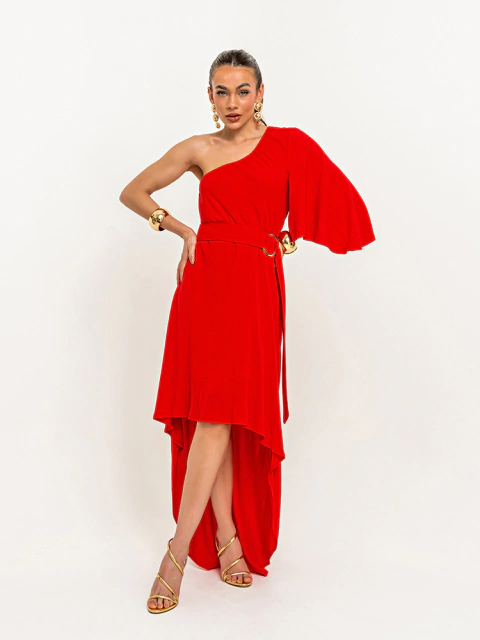 Vestido Angela Super Midi Vermelho Amb