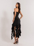 Saia Ana Preto De Babados Shine Amb - comprar online