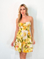 Vestido Curto Floral Amarelo Farm - comprar online