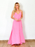 Vestido Luisa Decote V Midi Rosa
