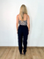 Calça Cenoura Preto Cos Elastico - comprar online